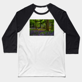 English Bluebell Woodland Baseball T-Shirt